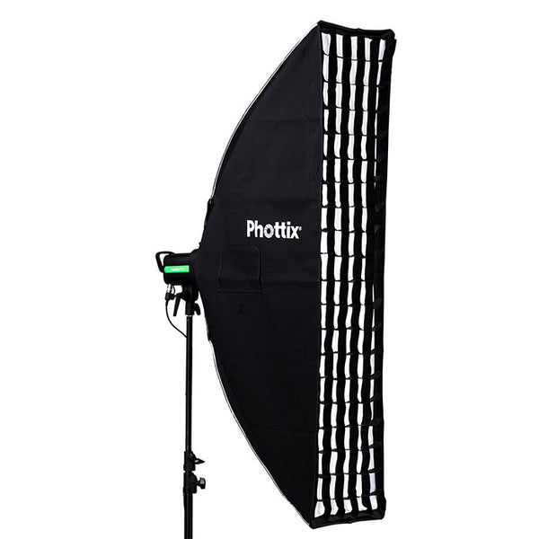 Phottix Solas Strip Softbox with Grid 14"x55" - Lighting-Studio - Phottix - Helix Camera 