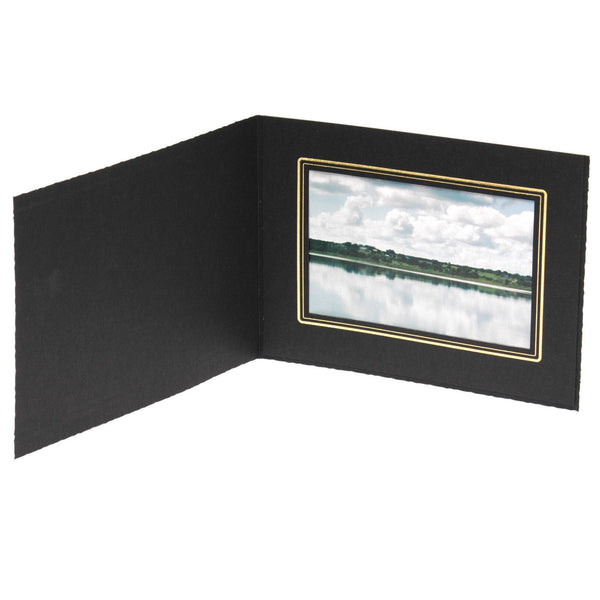 TAP Photo Folder Buckeye Black/Gold 6x4 (10 Pack) Horizontal TABF6410- New - Photo-Video - TAP - Helix Camera 