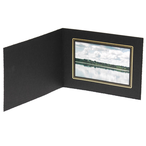TAP Photo Folder Buckeye Black/Gold 6x4 (10 Pack) Horizontal TABF6410- New - Photo-Video - TAP - Helix Camera 