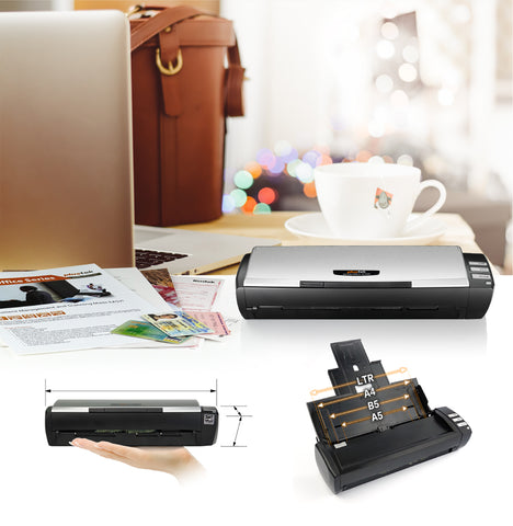 Plustek AD480 Scanner for Card and Document, 20 page Paper Feeder+Card Slot - Print-Scan-Present - Plustek - Helix Camera 