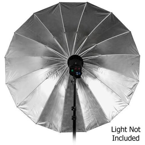 Fotodiox Pro 16-Rib, 60" Black and Silver Reflective Parabolic Umbrella with Neutral White Diffusion Cover - Lighting-Studio - Fotodiox - Helix Camera 