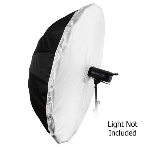 Fotodiox Pro 16-Rib, 72" Black and Silver Reflective Parabolic Umbrella with Neutral White Diffusion Cover - Lighting-Studio - Fotodiox - Helix Camera 